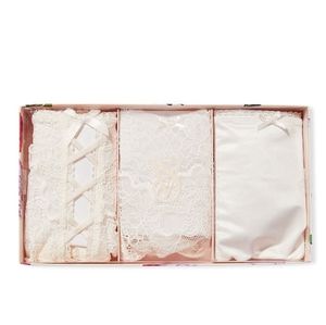 🔥💕NWT Victoria's Secret Dream Angels 3-Pack V-String Panties Bridal White